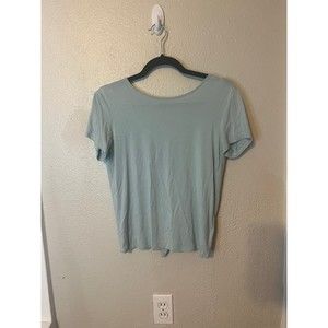 Aritzia Babaton Light Blue Tie Open Back Top Size S